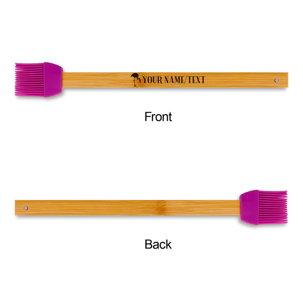Flamingo & Camping Silicone Brushes - Purple - Front & Back