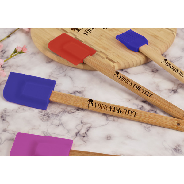Flamingo & Camping Silicone Spatula - Blue - Lifestyle