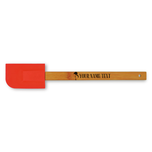 Custom Flamingo & Camping Silicone Spatula - Red