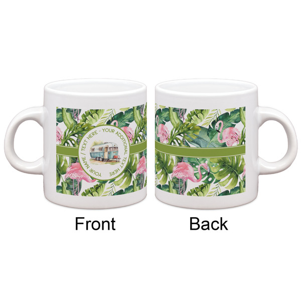 Flamingo & Camping Single Shot Espresso Cup - Single - Front & Back