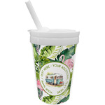 Flamingo & Camping Sippy Cup with Straw (Personalized)