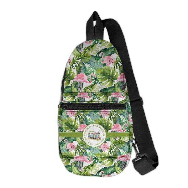 Custom Flamingo & Camping Sling Bag (Personalized)