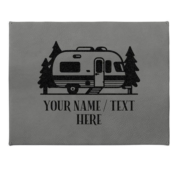 Flamingo & Camping Small Engraved Gift Box with Leather Lid - Approval