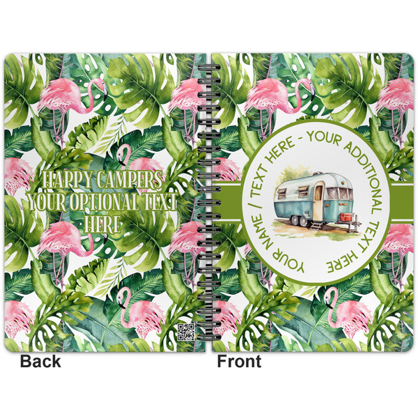 Flamingo & Camping Spiral Journal 7 x 10 - Apvl
