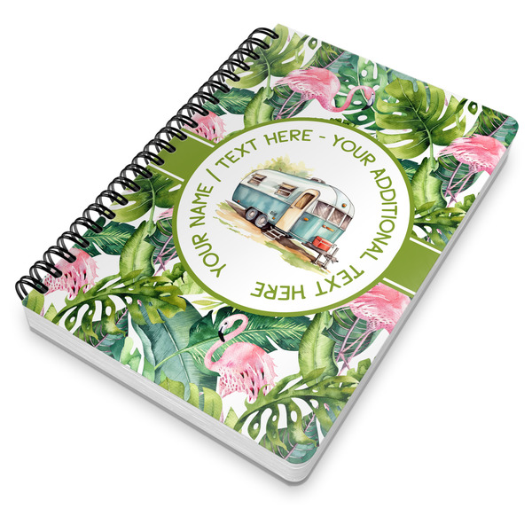 Flamingo & Camping Spiral Journal 7 x 10 - Main