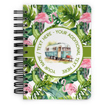 Flamingo & Camping Spiral Notebook - 5" x 7" (Personalized)