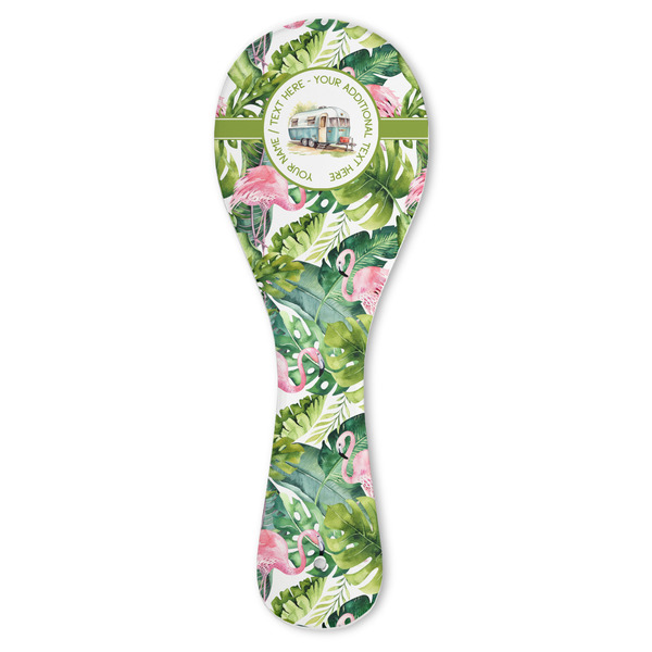 Custom Flamingo & Camping Ceramic Spoon Rest (Personalized)