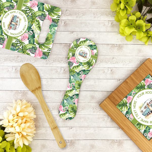 Flamingo & Camping Spoon Rest Trivet - LIFESTYLE