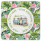 Flamingo & Camping Square Rubber Backed Coaster - Single (Personalized)