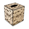 Flamingo & Camping Wood Tissue Box Cover - Square