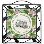 Flamingo & Camping Square Trivet (Personalized)