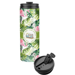 Flamingo & Camping Stainless Steel Skinny Tumbler (Personalized)