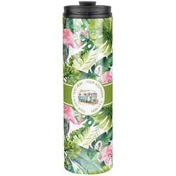 Flamingo & Camping Stainless Steel Skinny Tumbler - 20 oz (Personalized)
