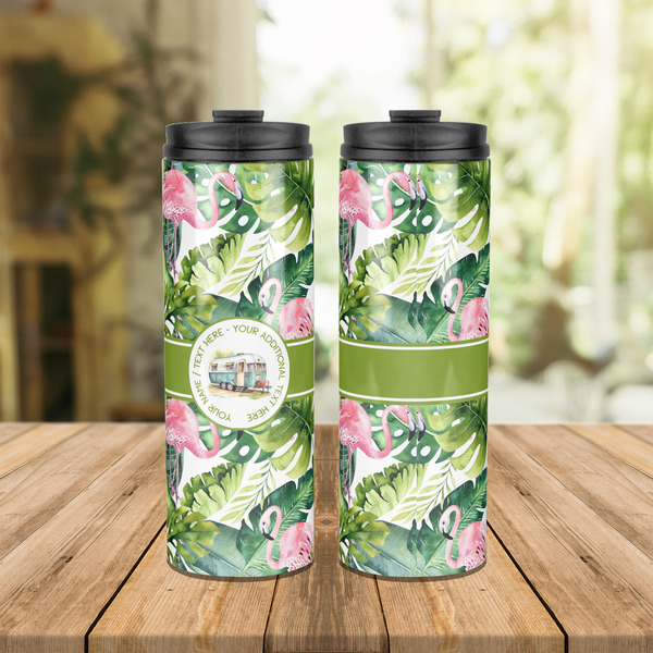 Flamingo & Camping Stainless Steel Tumbler - Lifestyle