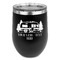 Flamingo & Camping Stemless Stainless Steel Wine Tumbler - Black - Double-Sided
