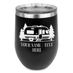 Flamingo & Camping Stemless Stainless Steel Wine Tumbler