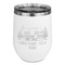 Flamingo & Camping Stemless Stainless Steel Wine Tumbler - White - Single-Sided