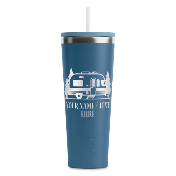 Custom Flamingo & Camping RTIC Everyday Tumbler with Straw - 28oz