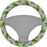 Flamingo & Camping Steering Wheel Cover