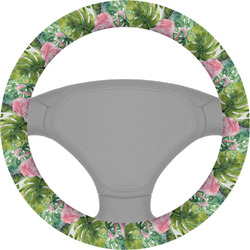 Flamingo & Camping Steering Wheel Cover