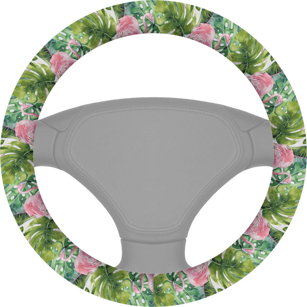 Custom Flamingo & Camping Steering Wheel Cover