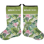 Flamingo & Camping Holiday Stocking - Double-Sided - Neoprene (Personalized)
