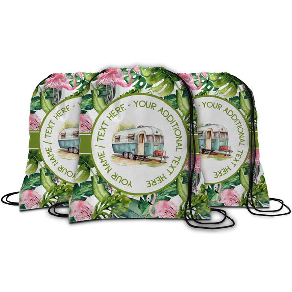 Flamingo & Camping String Backpack - MAIN