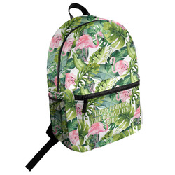 Flamingo & Camping Student Backpack (Personalized)