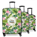 Flamingo & Camping 3-Piece Luggage Set - 20" Carry On - 24" Medium Checked - 28" Large Checked (Personalized)
