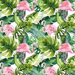 Flamingo & Camping Fabric by the Yard