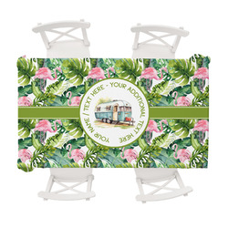 Flamingo & Camping Tablecloth - 58" x 102" (Personalized)