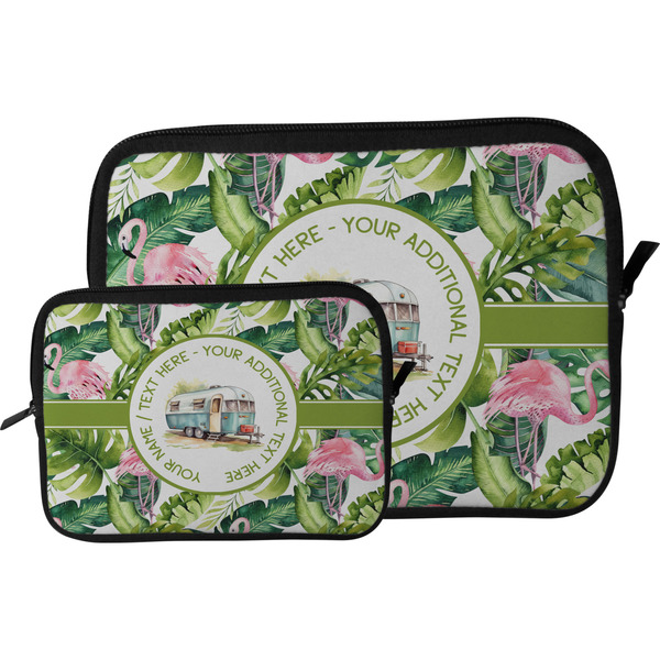 Flamingo & Camping Tablet Sleeve (Size Comparison)