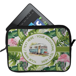 Flamingo & Camping Tablet Case / Sleeve - Small (Personalized)