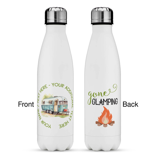 Flamingo & Camping Tapered Water Bottle - Apvl 17oz.