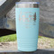 Flamingo & Camping 20 oz Stainless Steel Tumbler - Teal - Double-Sided (Personalized)