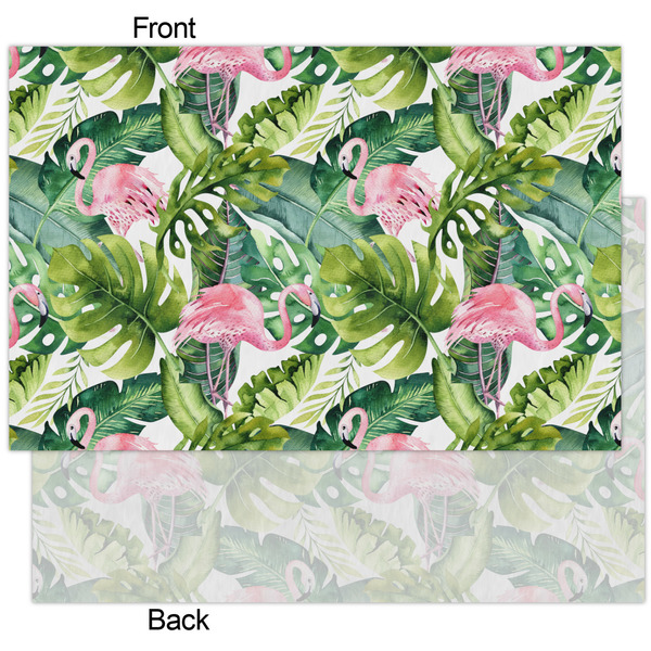 Flamingo & Camping Tissue Paper - Heavyweight - XL - Front & Back