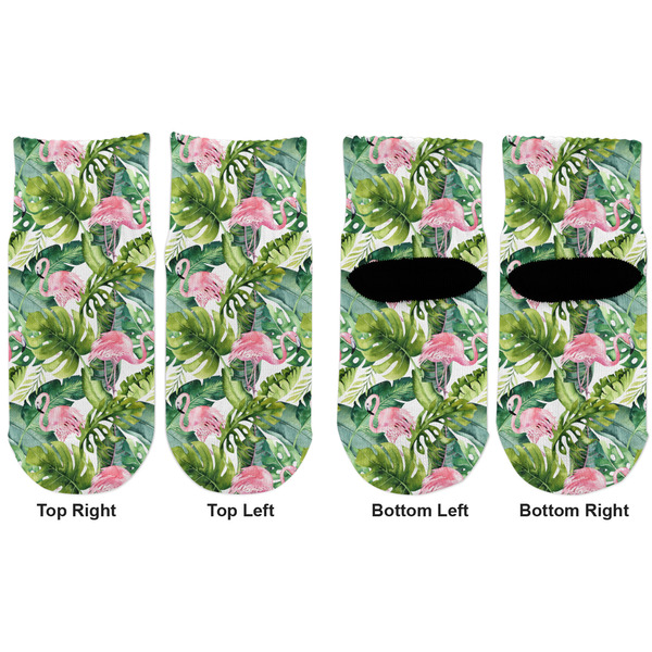 Flamingo & Camping Toddler Ankle Socks - Double Pair - Front and Back - Apvl