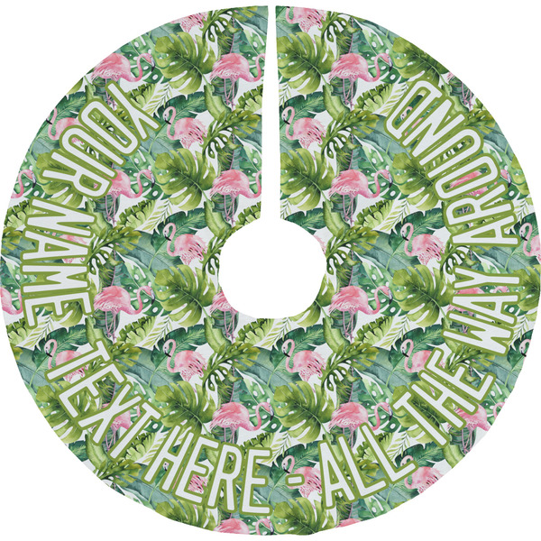 Custom Flamingo & Camping Tree Skirt