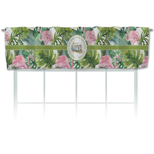 Custom Flamingo & Camping Valance (Personalized)