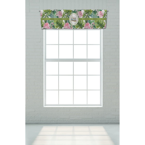 Flamingo & Camping Valance - On window