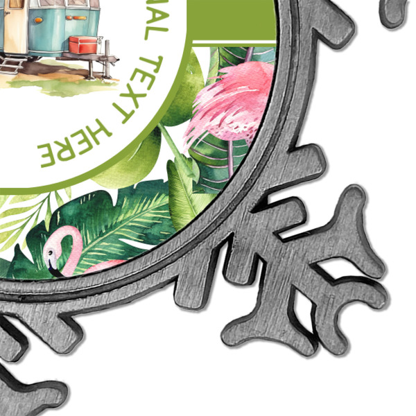 Flamingo & Camping Vintage Snowflake - Detail