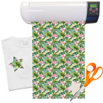 Flamingo & Camping Heat Transfer Vinyl Sheet - 12" x 18"