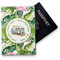 Flamingo & Camping Passport Holder - Vinyl Cover (Personalized)