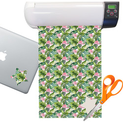 Flamingo & Camping Sticker Vinyl Sheet - Permanent Adhesive