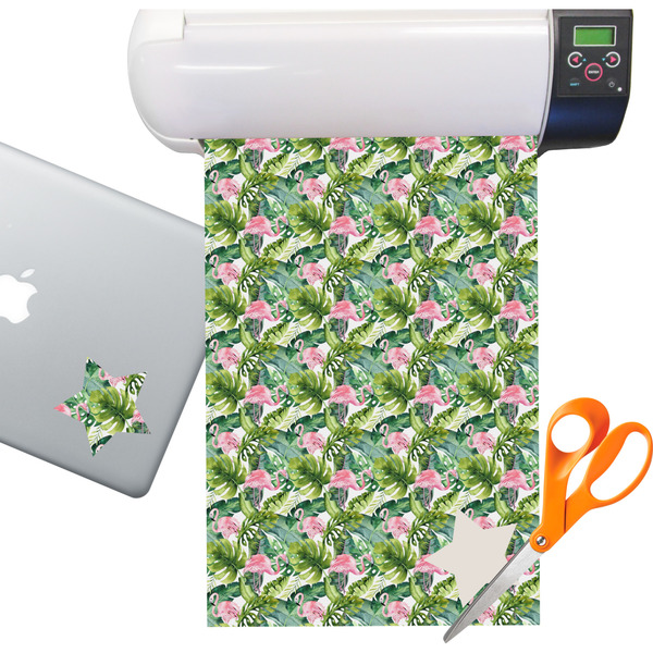 Custom Flamingo & Camping Sticker Vinyl Sheet - Permanent Adhesive