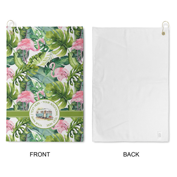 Flamingo & Camping Waffle Weave Golf Towel - Approval