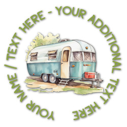 Flamingo & Camping Graphic Decal - Medium (Personalized)