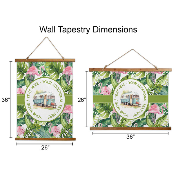 Flamingo & Camping Wall Hanging Tapestries - Parent/Sizing