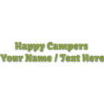 Flamingo & Camping Name/Text Decal - Custom Sizes