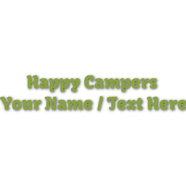 Custom Flamingo & Camping Name/Text Decal - Custom Sizes
